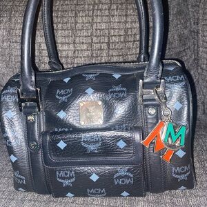 Authentic MCM  Boston bag w/ charms